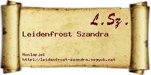 Leidenfrost Szandra névjegykártya